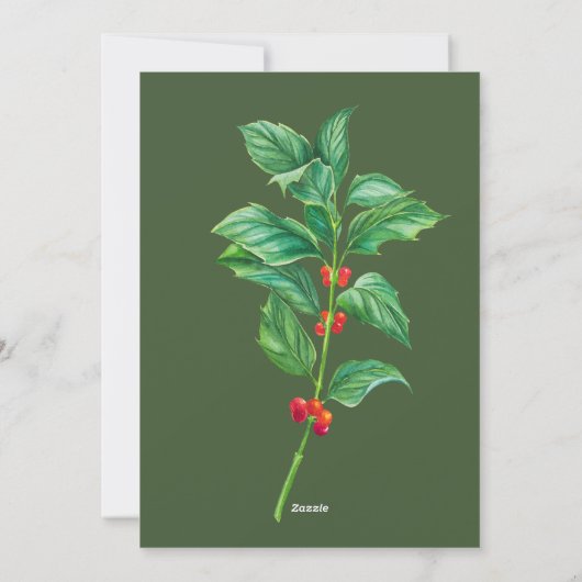 PHOTO Christmas New Years JOY WREATH Personalized Feestdagenkaart (Achterkant)