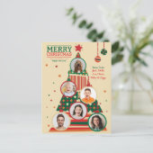 Photo Christmas Tree Ornament Card Briefkaart (Staand voorkant)