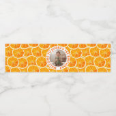 Photo Citrus Slice 1st Birthday Water Bottle Label Waterfles Etiket (Enkel label)