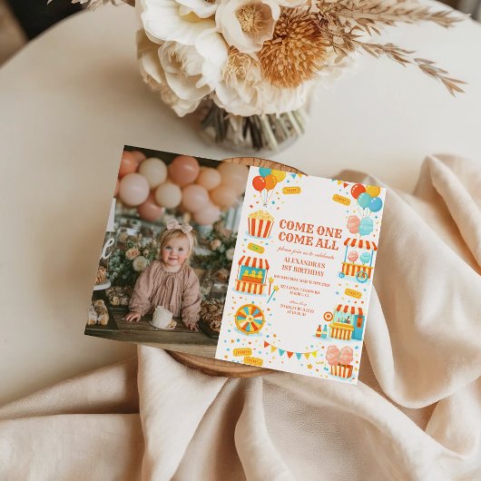 Photo Classic Carnival Storybook Birthday Kaart