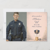 Photo Classic Law Enforcement Graduation Ceremony Aankondiging (Voorkant)