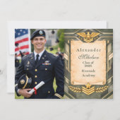 Photo Classic Military Graduation Ceremony Aankondiging (Voorkant)
