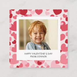 Photo Classroom Valentine Mini Card Personalized Informatiekaartje