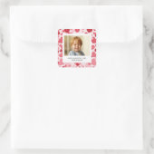 Photo Classroom Valentine Personalized Vierkante Sticker (Tas)