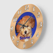 Photo Clock with YOUR Name and Picture Grote Klok (Hoek)