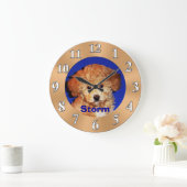 Photo Clock with YOUR Name and Picture Grote Klok (Huis)
