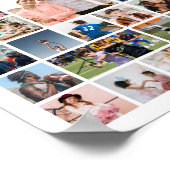 Photo Collage 100 Pictures Birthday Gift Square Poster (Hoek)