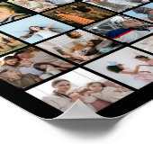 Photo Collage 100 Pictures Square Grid Poster (Hoek)