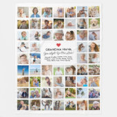 Photo Collage 57 Afbeeldingen Easy DYI Custom Gift Fleece Deken (Voorkant)