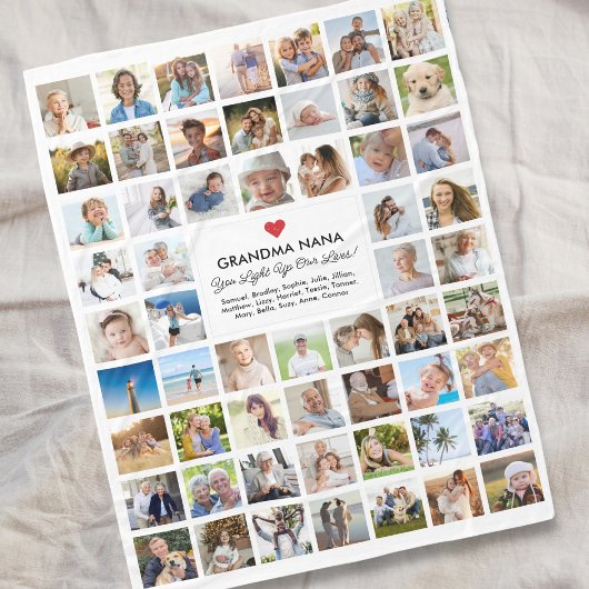 Photo Collage 57 Afbeeldingen Easy DYI Custom Gift Fleece Deken