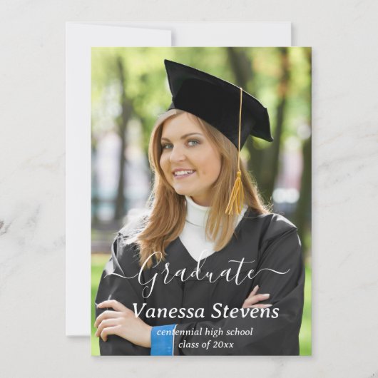 Photo Collage Afstuderen Aankondiging Kaarten (Voorkant)