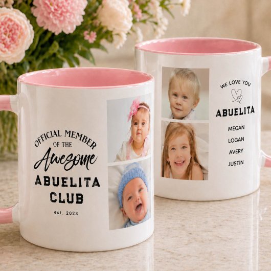 Photo Collage Awesome ABUELITA Mug Mok