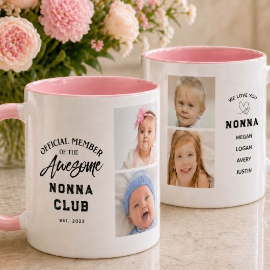 Photo Collage Awesome NONNA Mug Mok