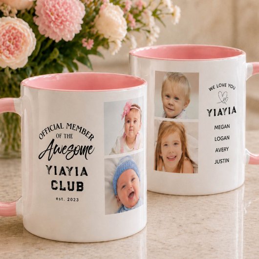 Photo Collage Awesome YIAYIA Mug Mok