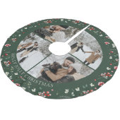 Photo Collage Berry Pattern Green Kerstboom Rok (Gekanteld)