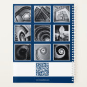 Photo Collage Blauw Wit Kleine Bedrijfsplanner Planner (Achterkant)