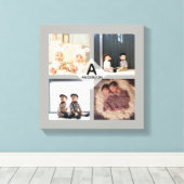 PHOTO COLLAGE Canvas - Monogram toevoegen - CHIC Afdruk (Insitu (Houten vloer))