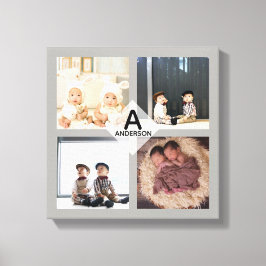 PHOTO COLLAGE Canvas - Monogram toevoegen - CHIC Afdruk