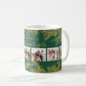 Photo Collage Custom Elegant Grandma's Christmas Koffiemok (Voorkant rechts)
