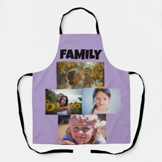 PHOTO COLLAGE CUSTOM KITCHEN APRON FOR MOM SCHORT (Voorkant)