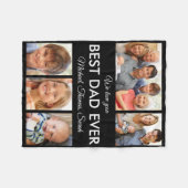 Photo Collage Fathers Day Best Dad Ever Fleece Deken (Voorkant (Horizontaal))
