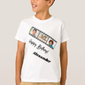 Photo collage film name birthday boy t-shirt (Voorkant)