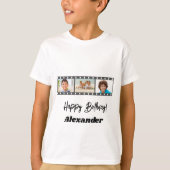 Photo collage film name birthday boy t-shirt (Voorkant)