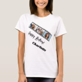 Photo collage film name birthday woman t-shirt (Voorkant)