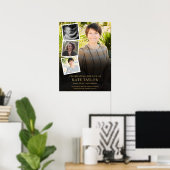 Photo Collage Funeral Celebration Of Life SIgn Poster (Thuiskantoor)