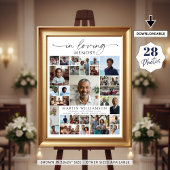 Photo Collage Funeral Celebration of Life Welcome Poster