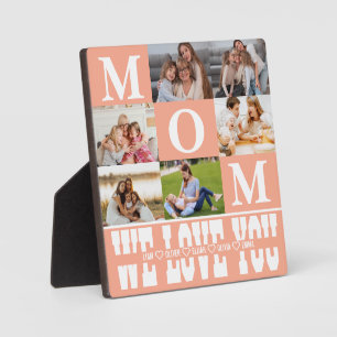 Photo Collage Gift voor Mam, Aangepaste Namen & Af Fotoplaat