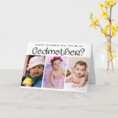 Photo Collage Godmother voorstel Kaart (Gele Bloem)