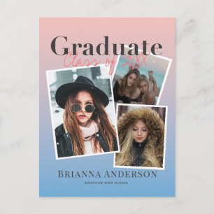 Photo Collage Gradient Afstuderen aankondiging
