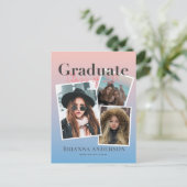 Photo Collage Gradient Afstuderen aankondiging (Staand voorkant)