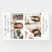Photo Collage Graduation Party Sign Spandoek (Horizontaal)