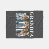 Photo Collage Grandpa D Gift  Fleece Deken (Voorkant (Horizontaal))