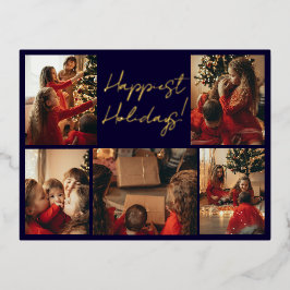Photo Collage Holiday Postcard Folie Feestdagen Briefkaart