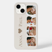 Photo Collage iPhone Case with For Couple and Best (Achterkant)