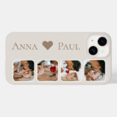 Photo Collage iPhone Case with For Couple and Best (Achterkant (horizontaal))