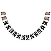 Photo Collage Jaar Afstuderen Black Party Banner (Alle)