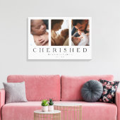 Photo Collage Keepsake Newborn Cherished Moments Canvas Afdruk (Insitu (Woonkamer))