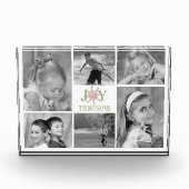 Photo Collage Kerstmis gepersonaliseerd Fotoblokken (Voorkant)