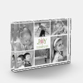 Photo Collage Kerstmis gepersonaliseerd Fotoblokken (Links)