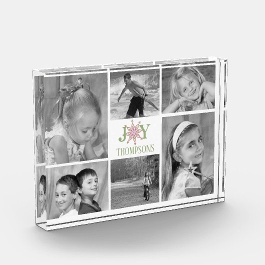 Photo Collage Kerstmis gepersonaliseerd Fotoblokken (Links)