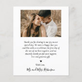 Photo Collage Love and Thanks Wedding Thank You  (Achterkant)