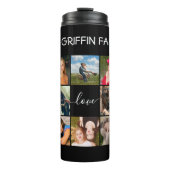 Photo Collage Love Script Thermosbeker (Voorkant)