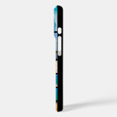 Photo Collage Monogram 17 Foto's Zwart Case-Mate iPhone Case (Achterkant / Links)