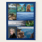 Photo Collage Navy and White 2026 Calendar Planner (Achterkant)