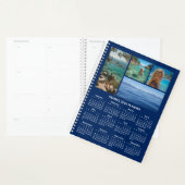 Photo Collage Navy and White 2026 Calendar Planner (Display)