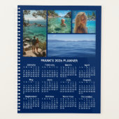 Photo Collage Navy and White 2026 Calendar Planner (Voorkant)